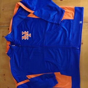 Majestic Mets Blue and Red Track Jacket 2XL
